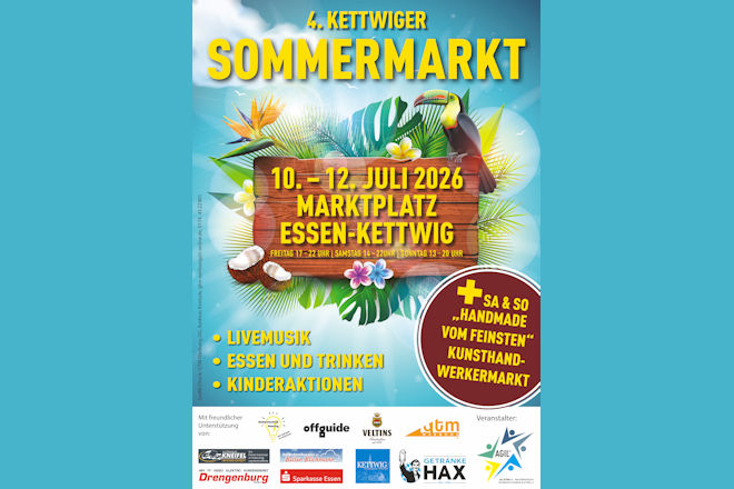 Herzlich Willkommen zum Kettwiger Sommermarkt in Essen 2026!